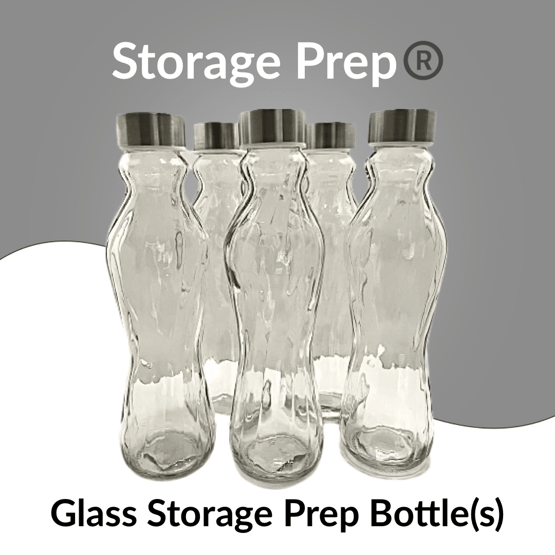 Glass Storage Prep Bottles